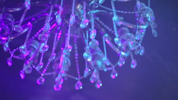 水晶シャンデリアの背景。装飾 — ストック動画
