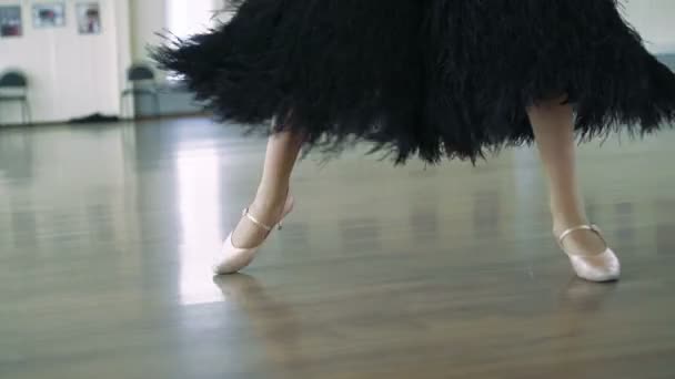 As pernas de uma rapariga na dança de salão. 4K — Vídeo de Stock