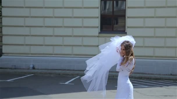 Casal de casamento muito bonito — Vídeo de Stock