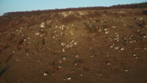 Luchtfoto van bergachtig terrein — Stockvideo