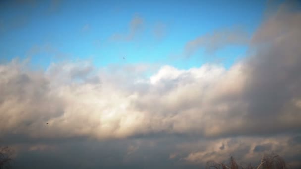 Штормові хмари. промені сонця — стокове відео