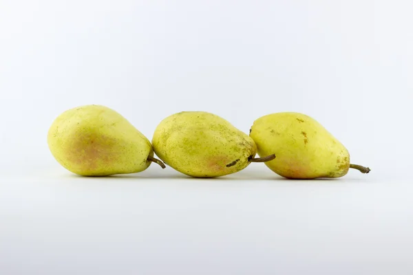 Three pears on a white background — Stock Photo, Image