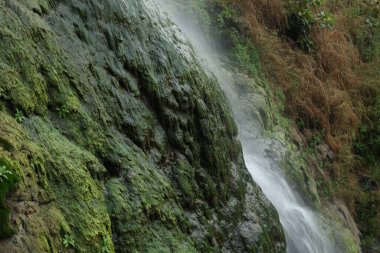 23 Ekim 2025; Ellora Mağaraları, Maharashtra, Hindistan: Büyük taş kesimli bir mağara tapınağının etkileyici cephesi, girişi büyük taş sütunlardan oluşan bir sütunla işaretlenmiştir. Islak.