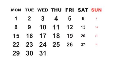 24 Mayıs 2028, Animasyon 2026 Mayıs takvimi, görevler, notlar ve yapılacaklar listesi için yer ile 24 Mayıs vurgulama.
