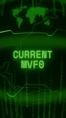 Eski yeşil dikey Retro CRT ekranı CURRENT High metnini rastgele hata ve Haking biçiminde gösterir