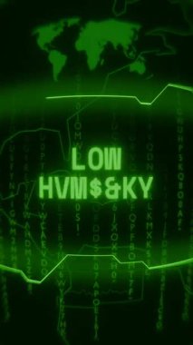 Eski yeşil dikey Retro CRT ekranı, rasgele hata ve Haking tarzında görünen düşük BATTERY metnini gösterir