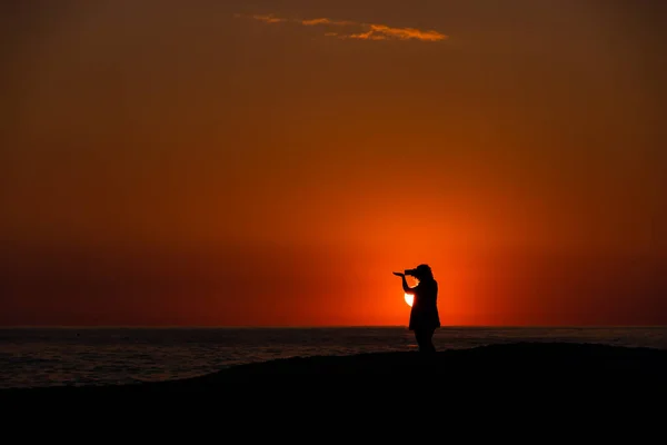 Sotchi Russie 2020 Coucher Soleil Sur Côte Mer Noire — Photo