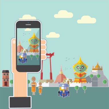 benim telefon ile almak bir fotoğraf Bangkok Tayland.