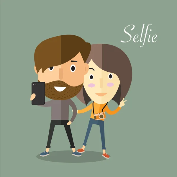 Selfie — Stockvector