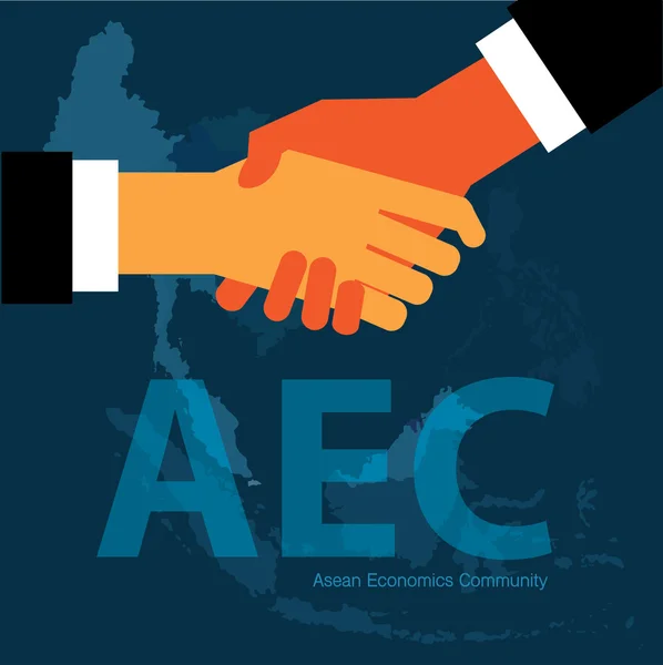 Comunidad Económica de la ASEAN (AEC) ) — Vector de stock