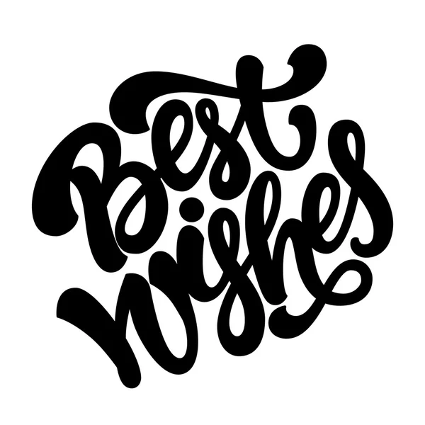 Best wishes hand lettering — Stock Vector