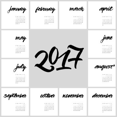 Takvim 2017 şablonu