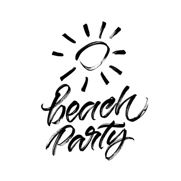 Beach Party szczotka pismo odręczne — Zdjęcie stockowe