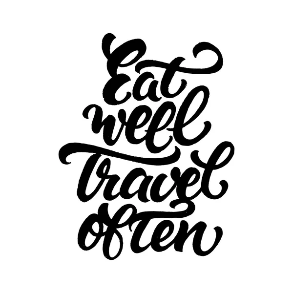 Mangiare bene e viaggiare spesso — Vettoriale Stock