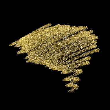 Altın glitter konuşma balonu