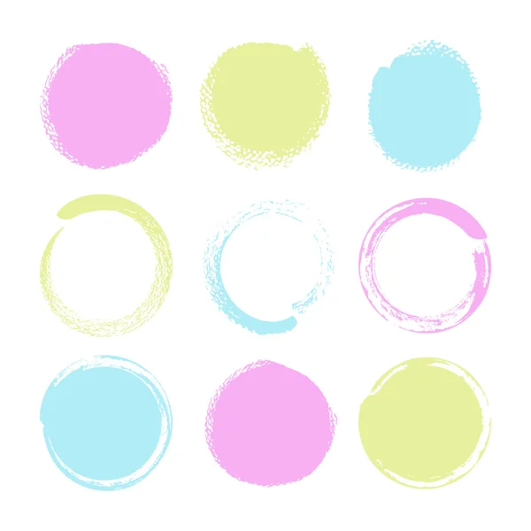 Set of grunge colorful brush strokes — Stock Vector