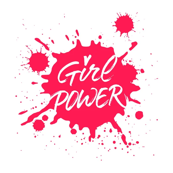 Girl Power handskriven Inskription — Stock vektor