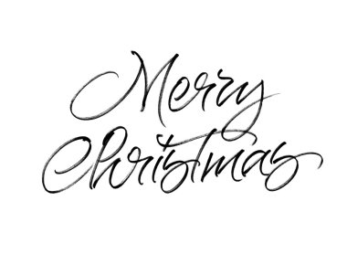 Neşeli Noel el yazısıyla hat
