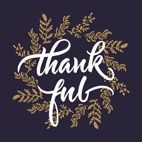 Ημέρα των Ευχαριστιών ευχετήρια κάρτα ευγνώμονες — Διανυσματικό Αρχείο
