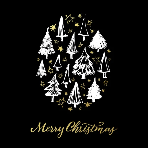 Merry Christmas greeting card — Stock Vector