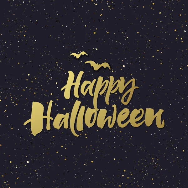 Tarjeta de felicitación feliz Halloween — Vector de stock