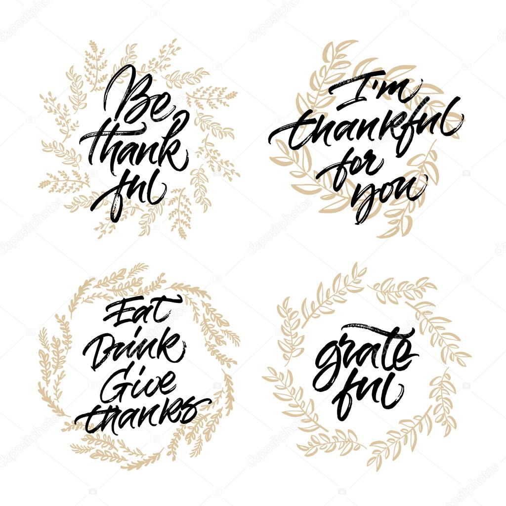 Set of Thanksgiving cards