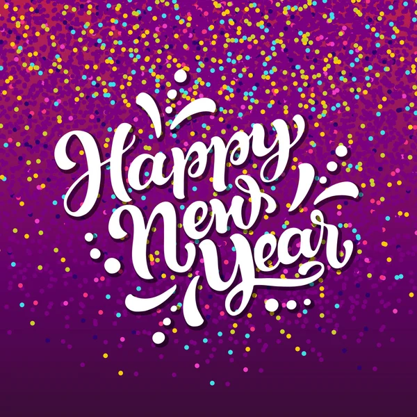 Happy New Year typographic design — Stock Vector