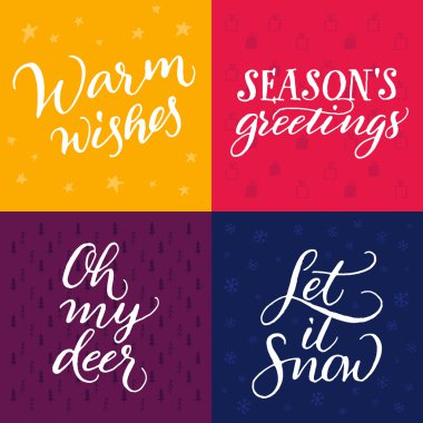 Bir dizi Noel kartı.