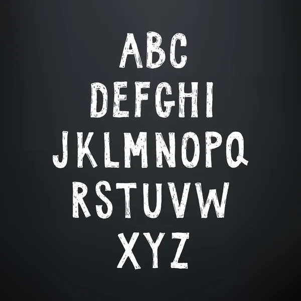 Skissartad grov alfabetet — Stock vektor