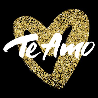 Aşk kartı tasarım Te Amo 
