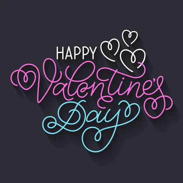 Diseño de la tarjeta de felicitación Feliz Día de San Valentín — Vector de stock