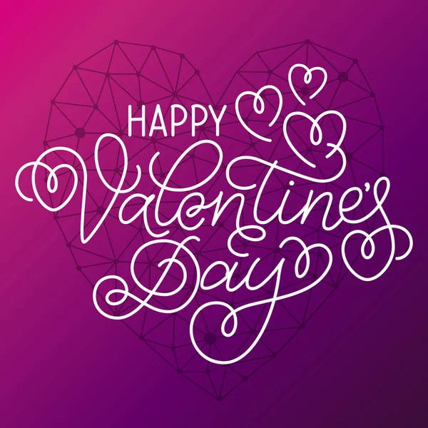 Diseño de la tarjeta de felicitación Feliz Día de San Valentín — Vector de stock