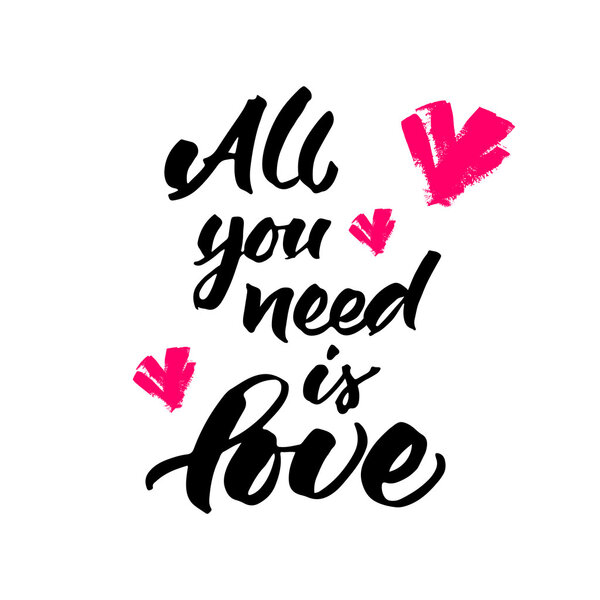 Hand lettering: All you need is love