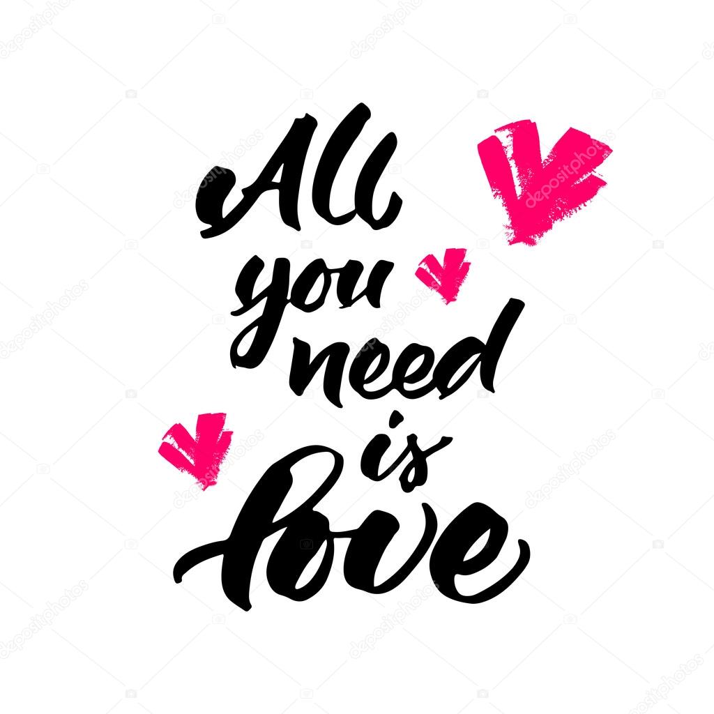 Hand lettering: All you need is love