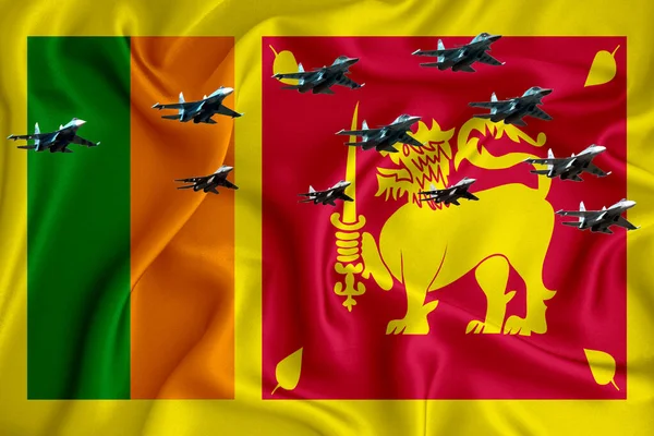 Srílanská Vlajka Pozadí Prostorem Pro Vaše Logo Průmyslová Ilustrace Smart — Stock fotografie