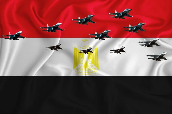 Drapeau Égypte Fond Avec Espace Pour Votre Logo Illustration Militaire — Photo