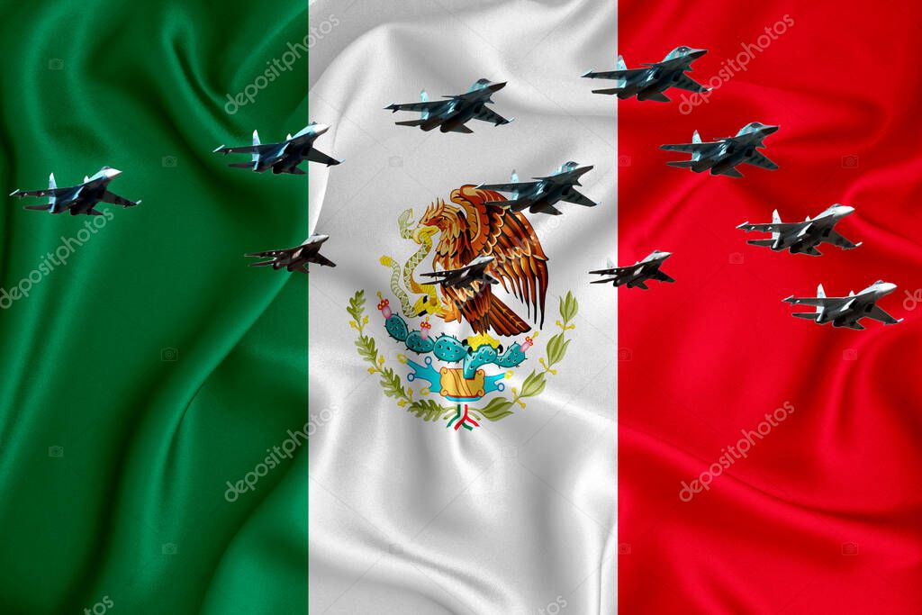 Bandera de México, fondo con espacio para su logotipo ilustración