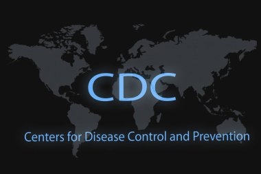 Koyu bir arkaplan ve bir dünya haritasına HKM yazıtları.