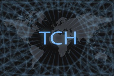 Koyu bir arkaplan ve bir dünya haritasında TCH yazıları.