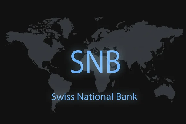 Snb Inscripción Sobre Fondo Oscuro Mapa Del Mundo —  Fotos de Stock