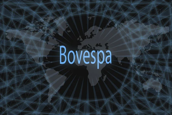 Bovespa 글로벌 어두운 배경과 지도를 가지고 당신의 디자인을 그래픽 — 스톡 사진