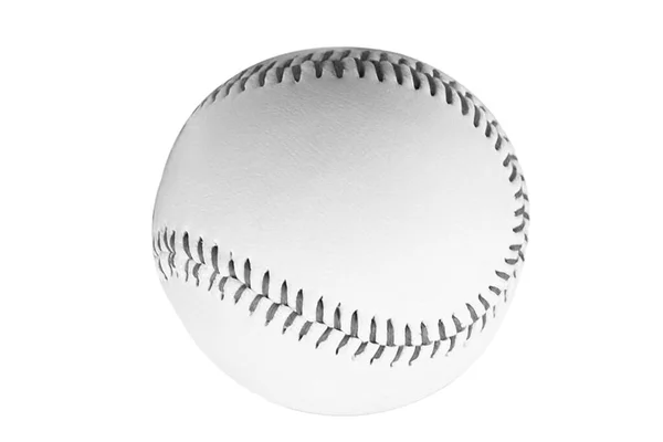 Bílý Baseballový Míček Bílém Pozadí Sport Který Hrají Lidé Celém — Stock fotografie