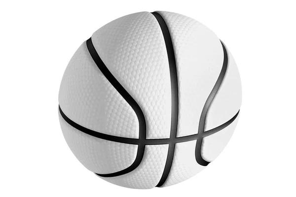 White Basketball Ball White Background Sport Played People All World — Stock Photo, Image