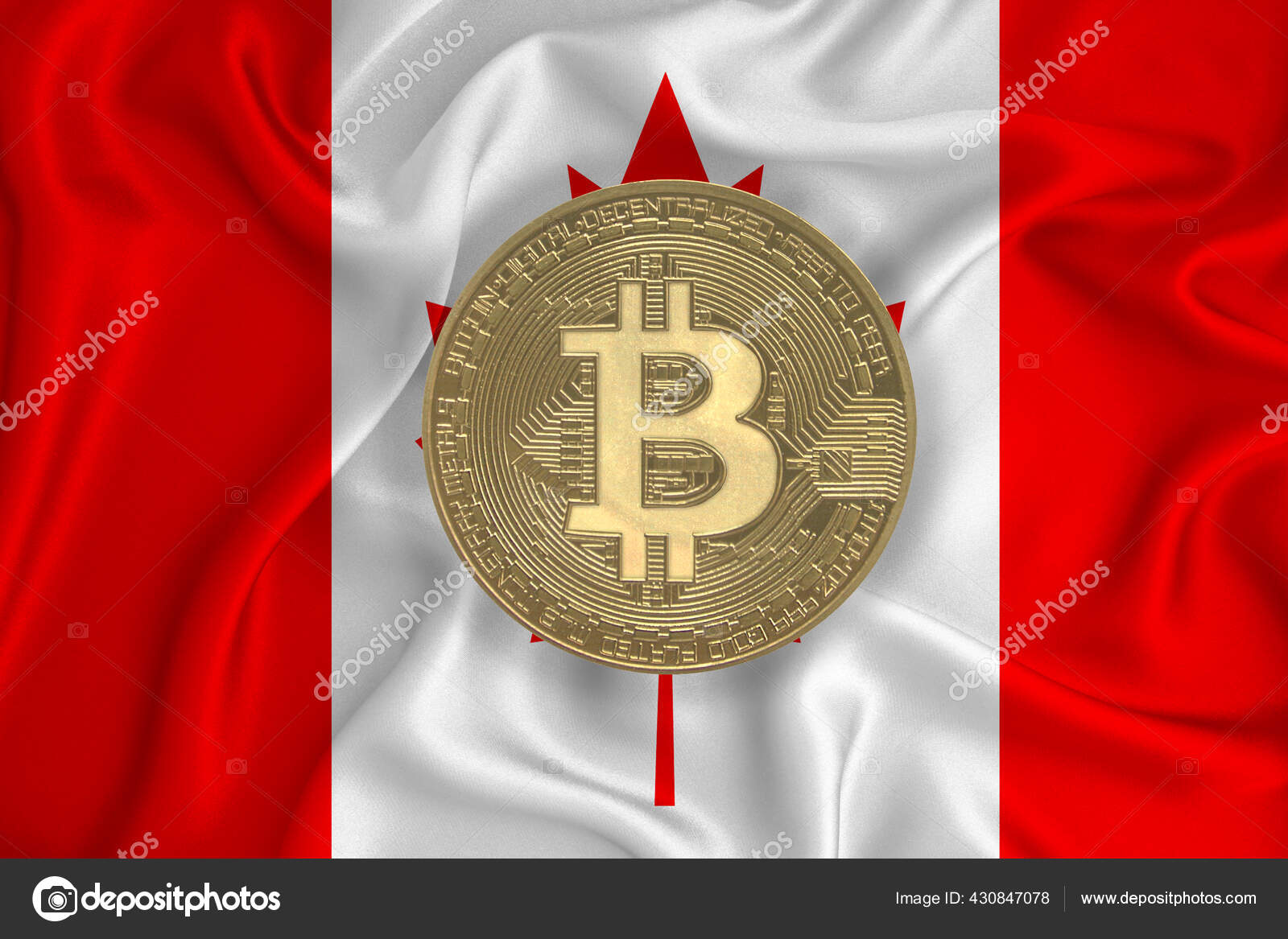 比特币金币的国旗背景区块链的概念比特币国内货币分散化3D渲染—— 库存社论照片© magri1 #430847078