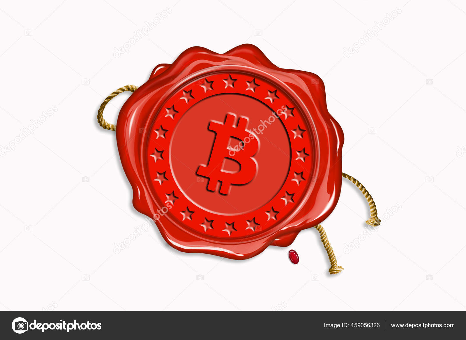 Red Wax Seal Copy Space White Background Icon Seal Wax Stock Illustration  by ©magri1 #459056326