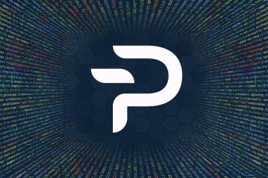 Pura kripto para birimi sembolü. Bilgisayar programı kodundan bir tünel. Kod Dizileri, Javascript, CSS ve PHP programcıları. Hackleme kodlama konsepti. Yazılım için kaynak kod.