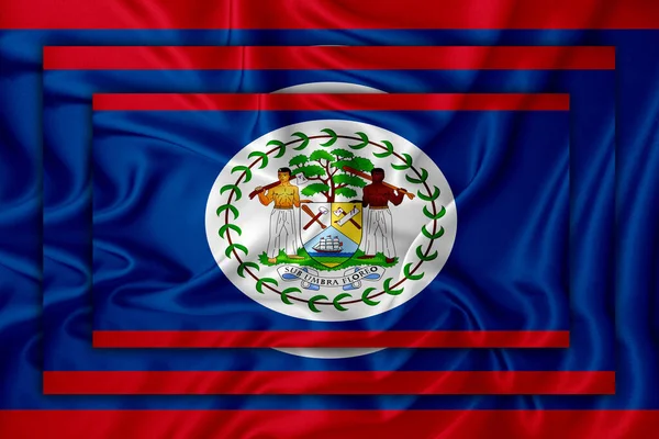 Belize Vlajka Pozadí Textury Tři Vlajky Překrývají Koncept Designových Řešení — Stock fotografie