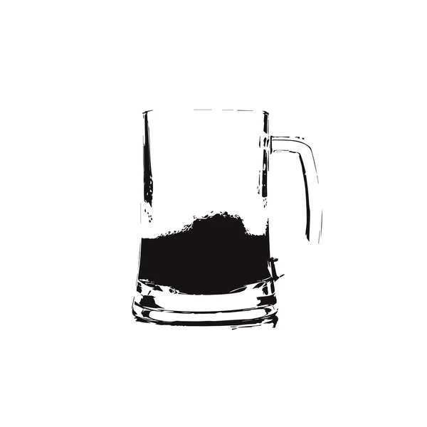 Bière noir et blanc — Photo