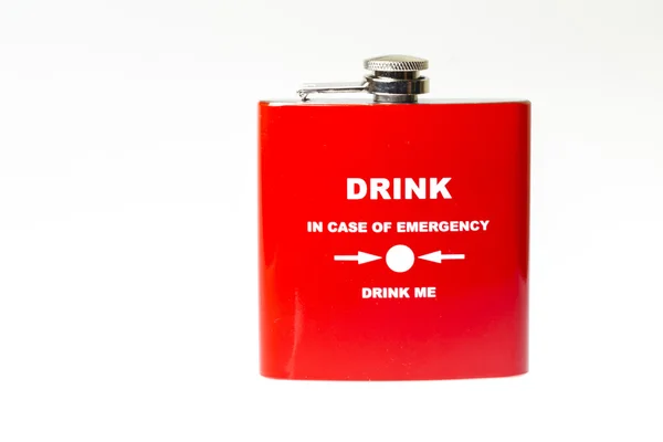 Red souvenir flask — Stock Photo, Image