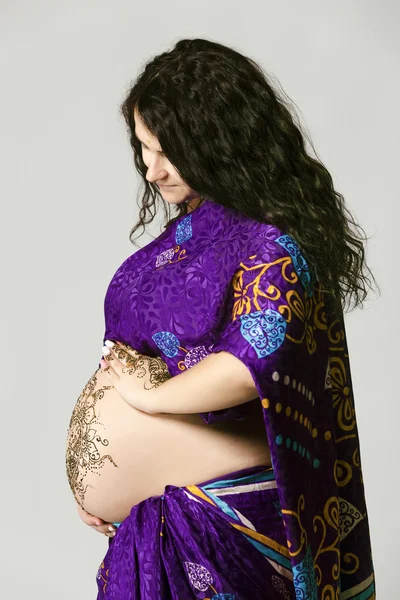 Retrato de mujer embarazada — Foto de Stock